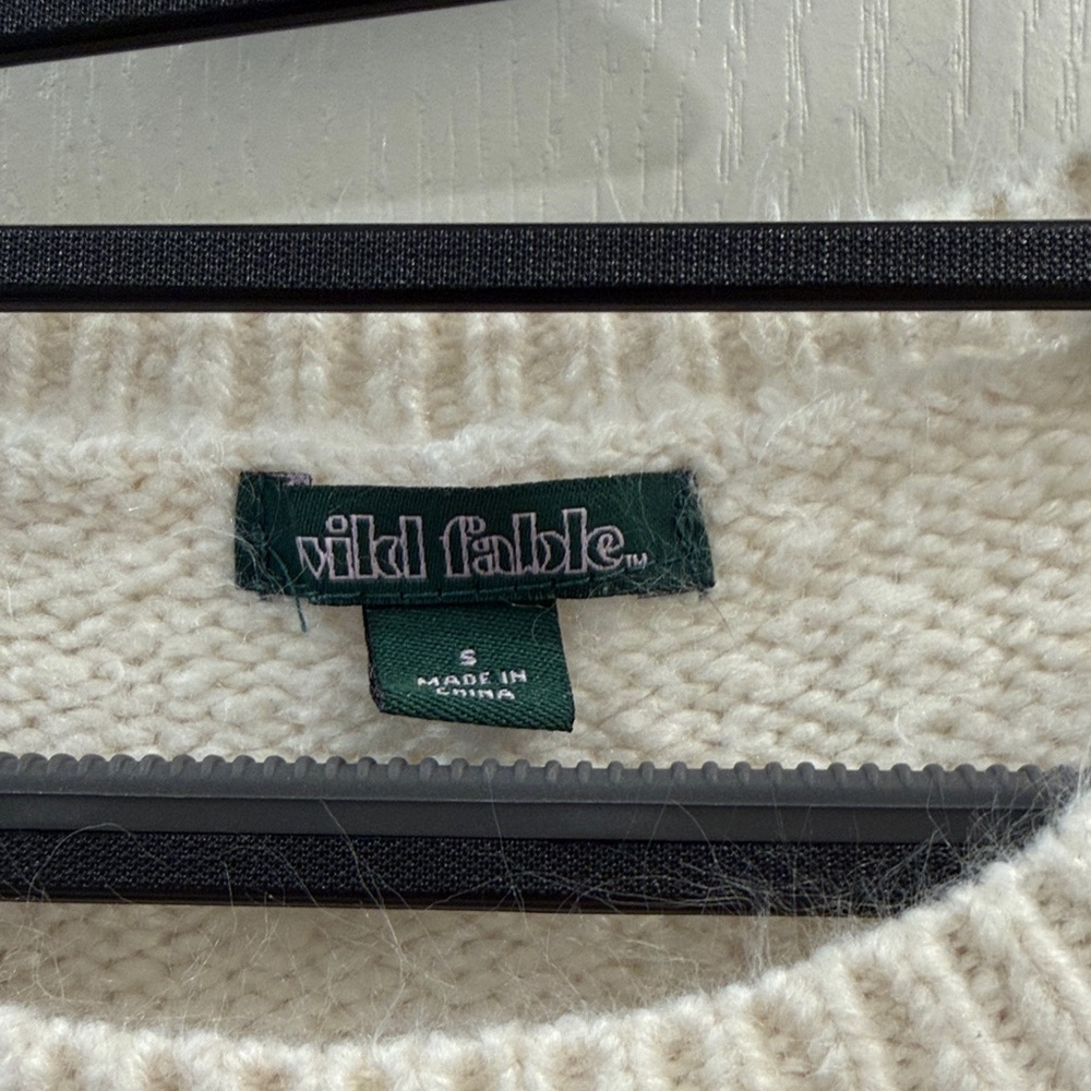 Wild Fable Cream Ruffle Sweater - Picture 2 of 3